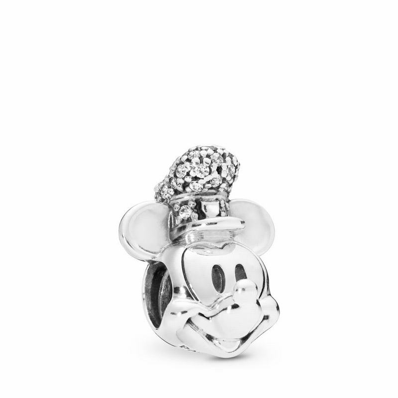 Pandora Australia Disney Shimmering Steamboat Willie Portrait Charm - Sterling Silver | SUVLYC182